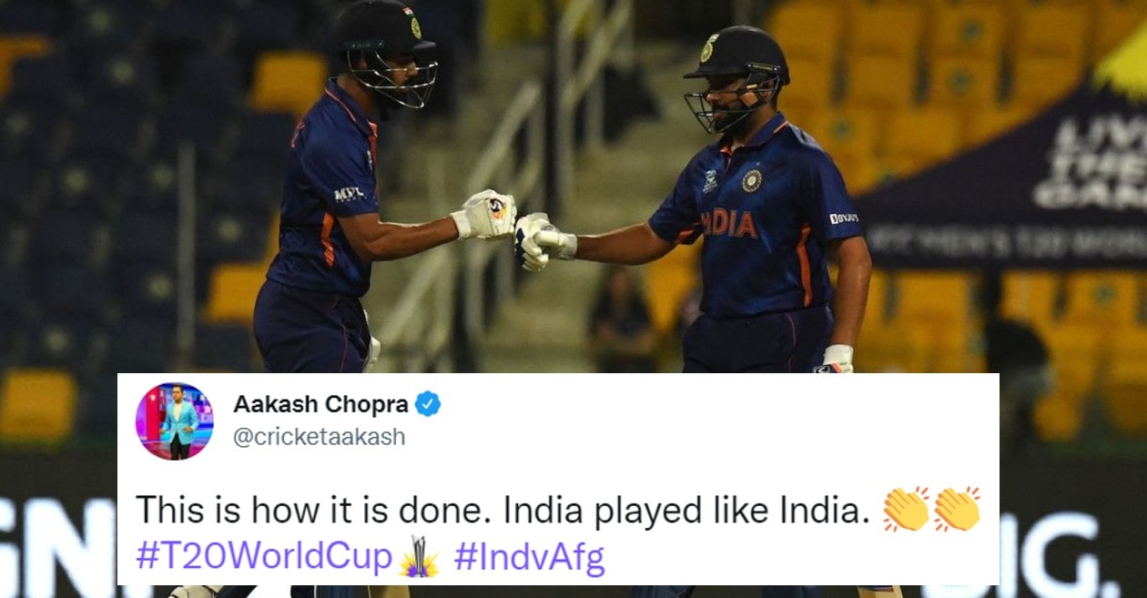 Twitter reactions: Rohit Sharma, KL Rahul shine as India register first win in T20 World Cup 2021
