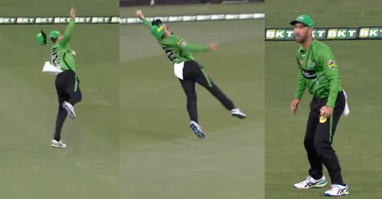 WATCH: Glenn Maxwell takes an extraordinary catch to dismiss Sam Heazlett in BBL 11