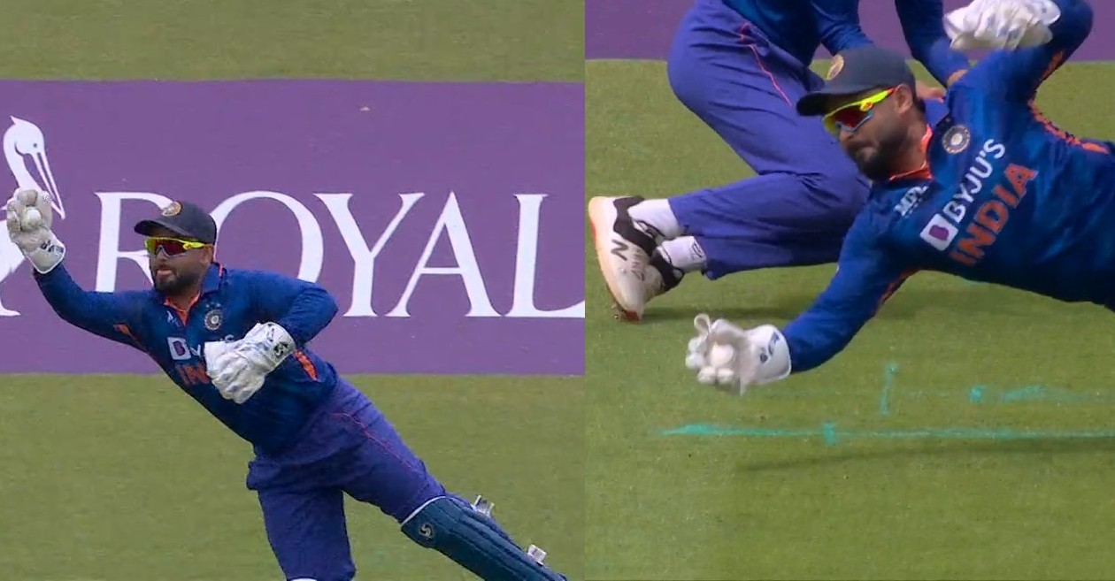 WATCH: Rishabh Pant plucks two one-handed stunners in ENG vs IND first ODI