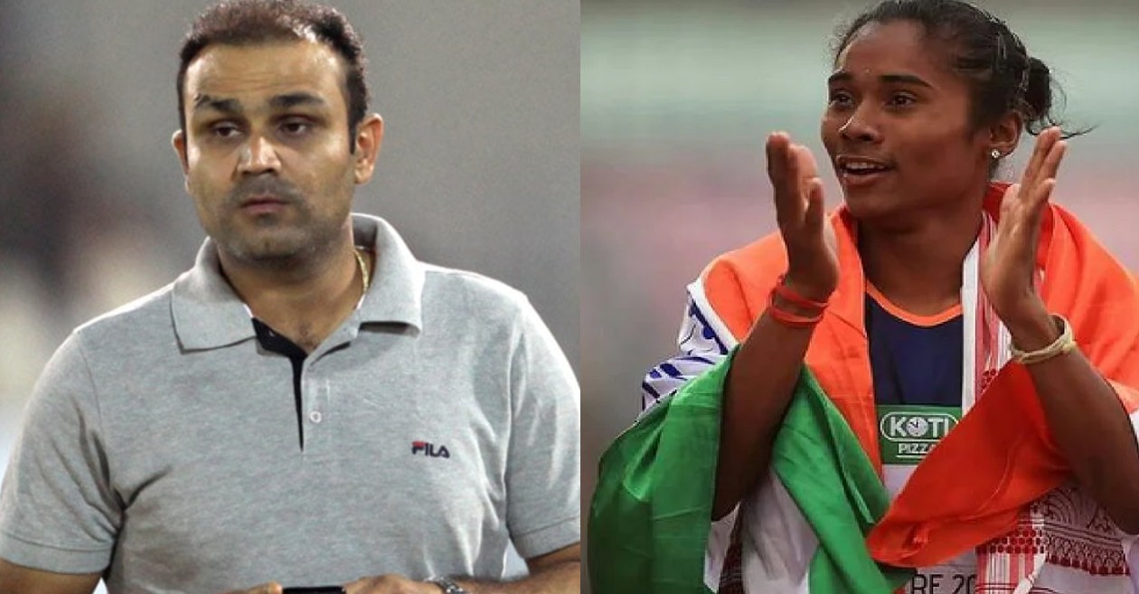 CWG 2022: Virender Sehwag gets brutally trolled after wrongly congratulating Hima Das for winning gold