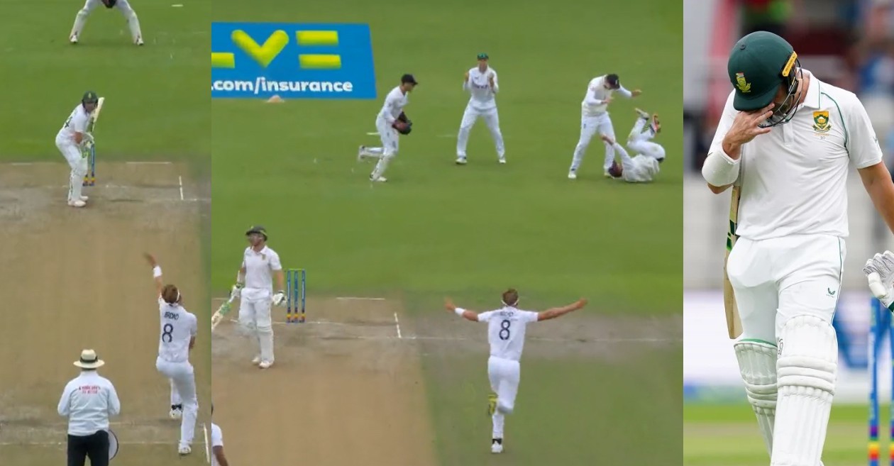 ENG vs SA – WATCH: Stuart Broad’s perfect set-up to get rid of Dean Elgar on Day 1 of Manchester Test