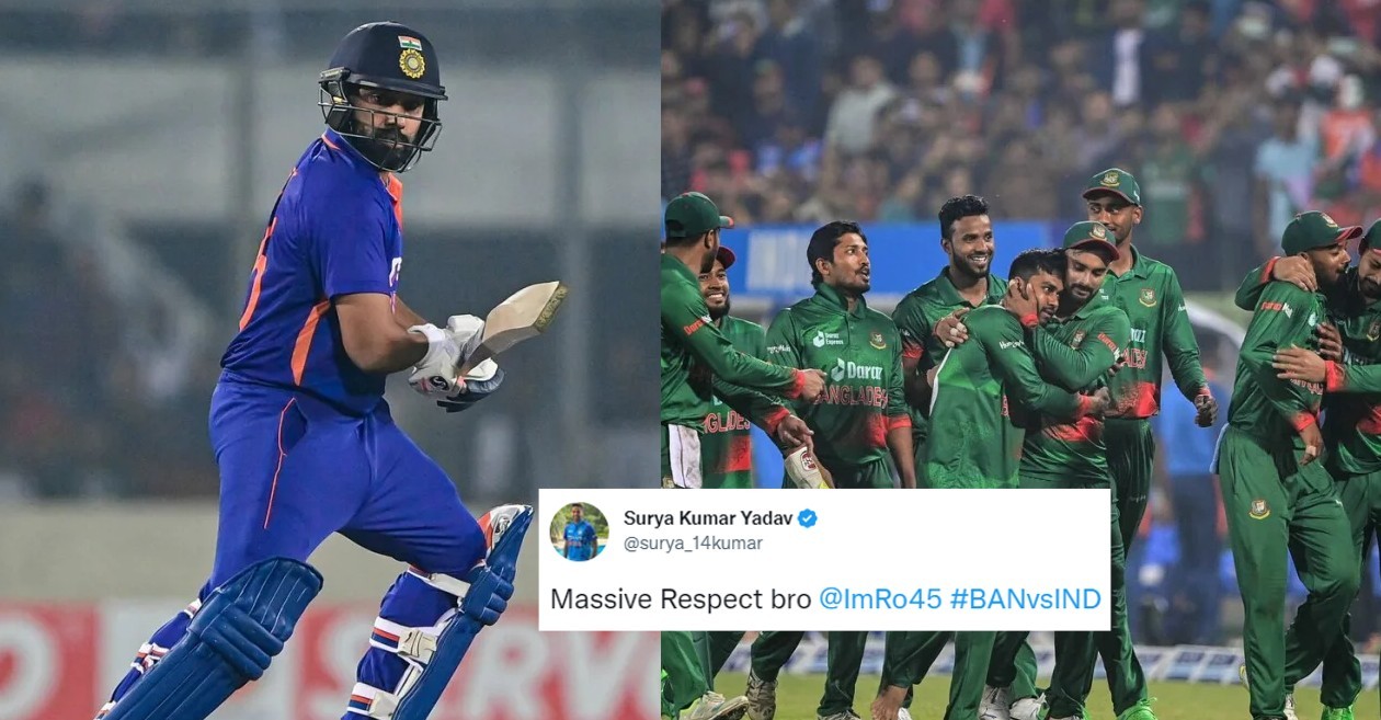 Twitter reactions: Rohit Sharma’s fighting knock in vain as Bangladesh pip India in last ball thriller to seal series
