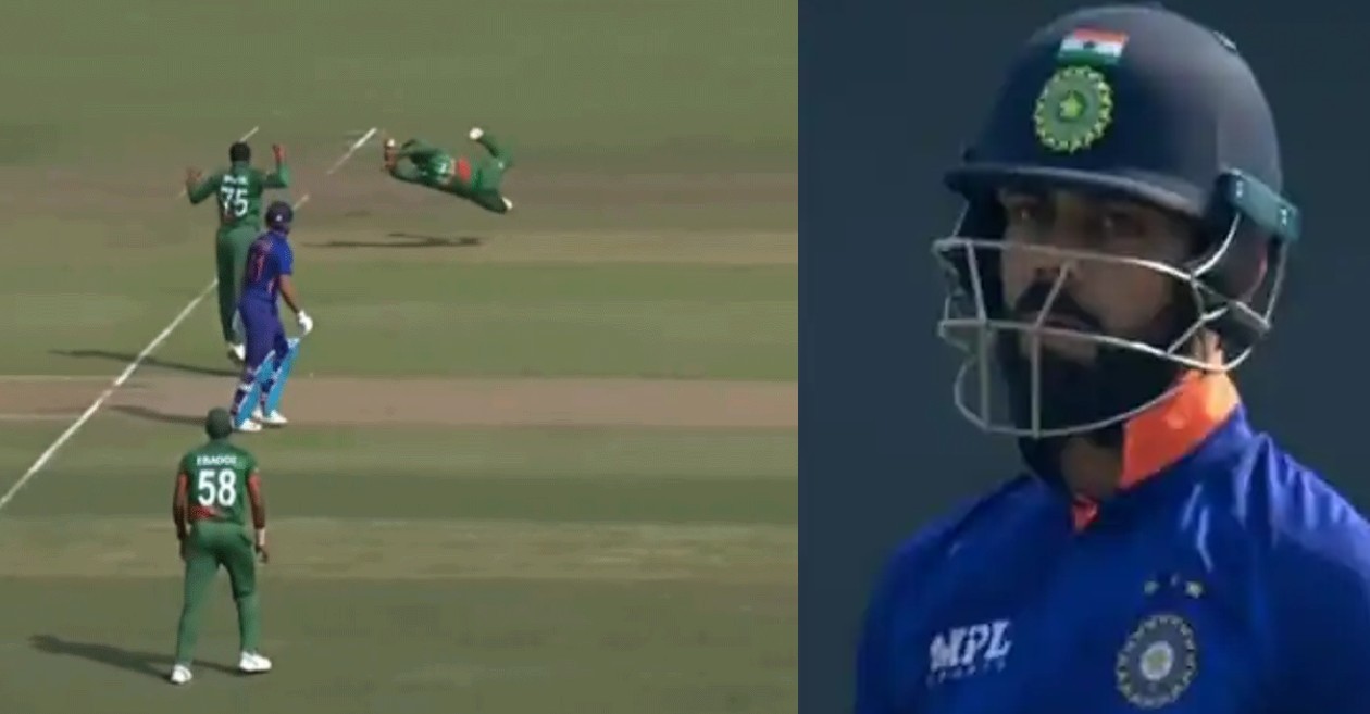 BAN v IND – WATCH: Litton Das plucks a screamer to dismiss Virat Kohli in the first ODI