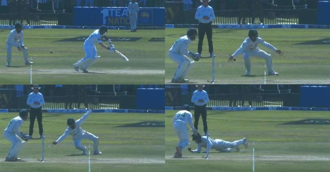 WATCH: Abdullah Shafique shows stunning reflexes to pull off a one-handed stunner at short leg in Galle Test – SL vs PAK, 2023