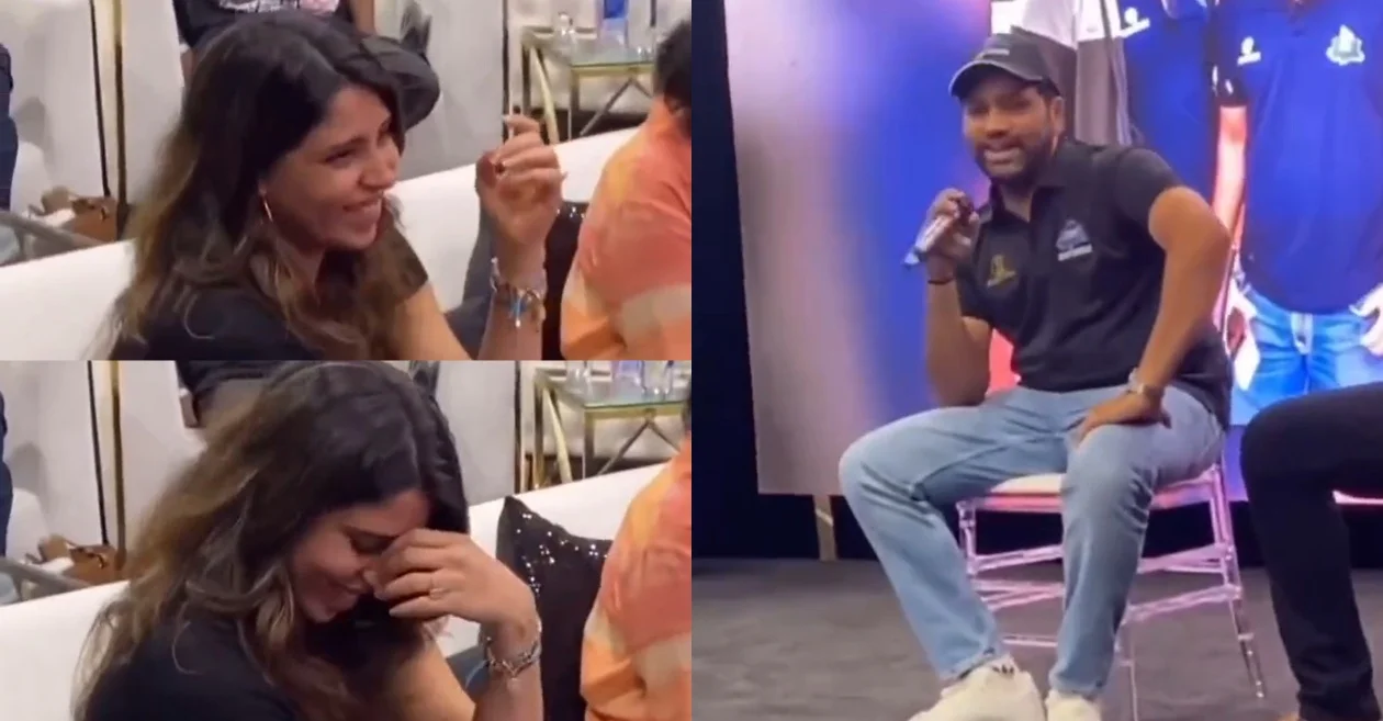 Rohit Sharma’s hilarious response to a fan’s ‘toughest Pakistan bowler’ query leaves wife Ritika Sajdeh in splits