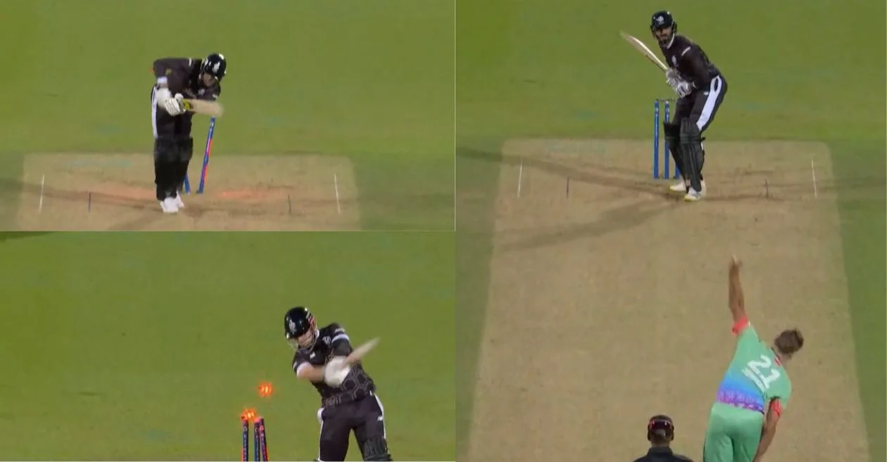 WATCH: Australia’s Spencer Johnson bags three wickets for just one run on his debut at The Hundred