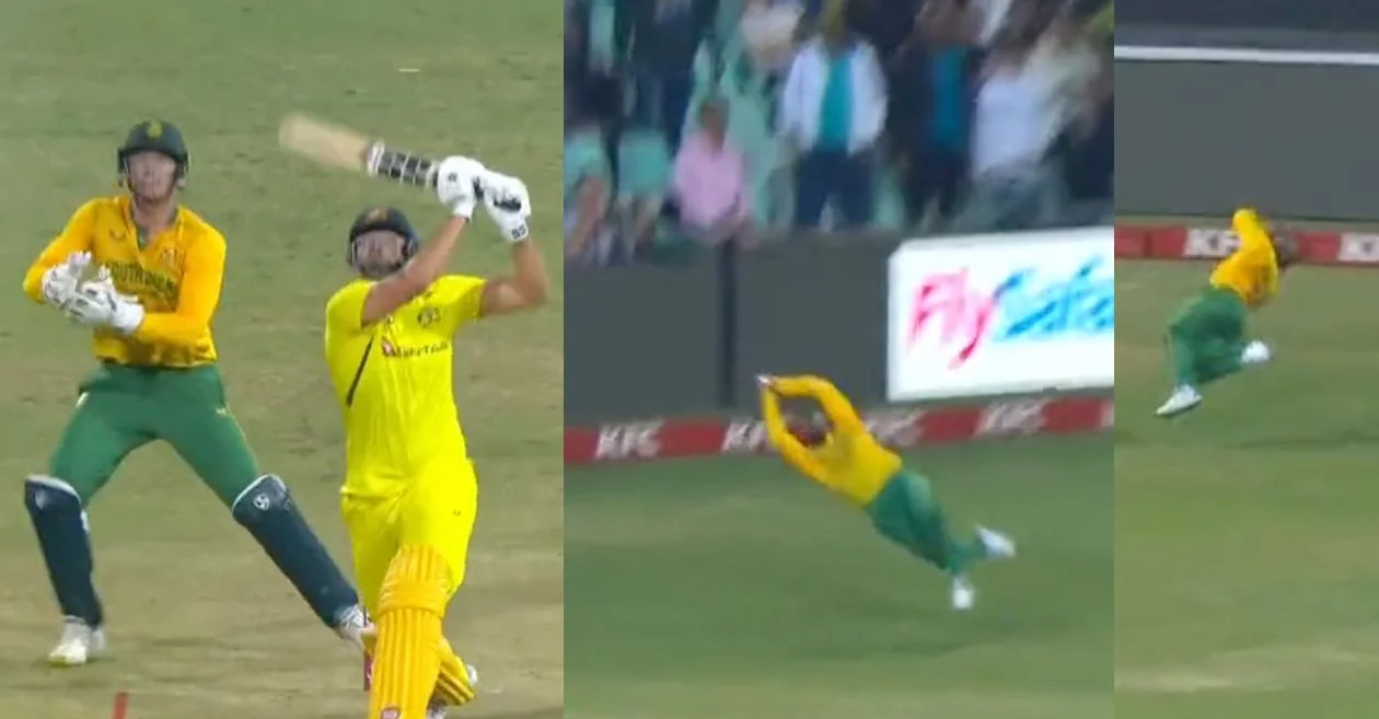 WATCH: Temba Bavuma takes a screamer to dismiss Tim David – SA vs AUS 2023