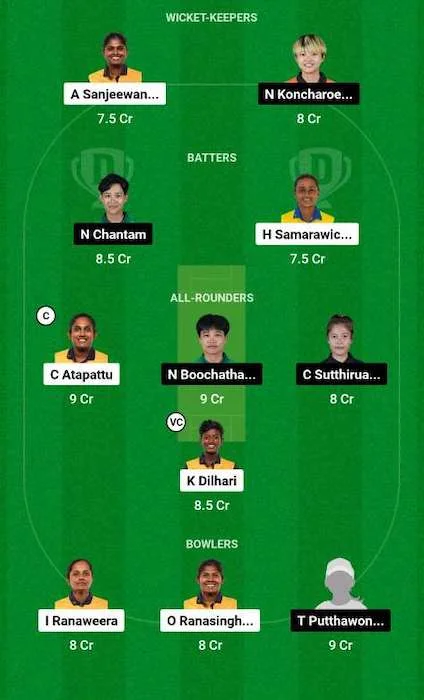 SL-W vs TL-W Dream11 Team for today's match
