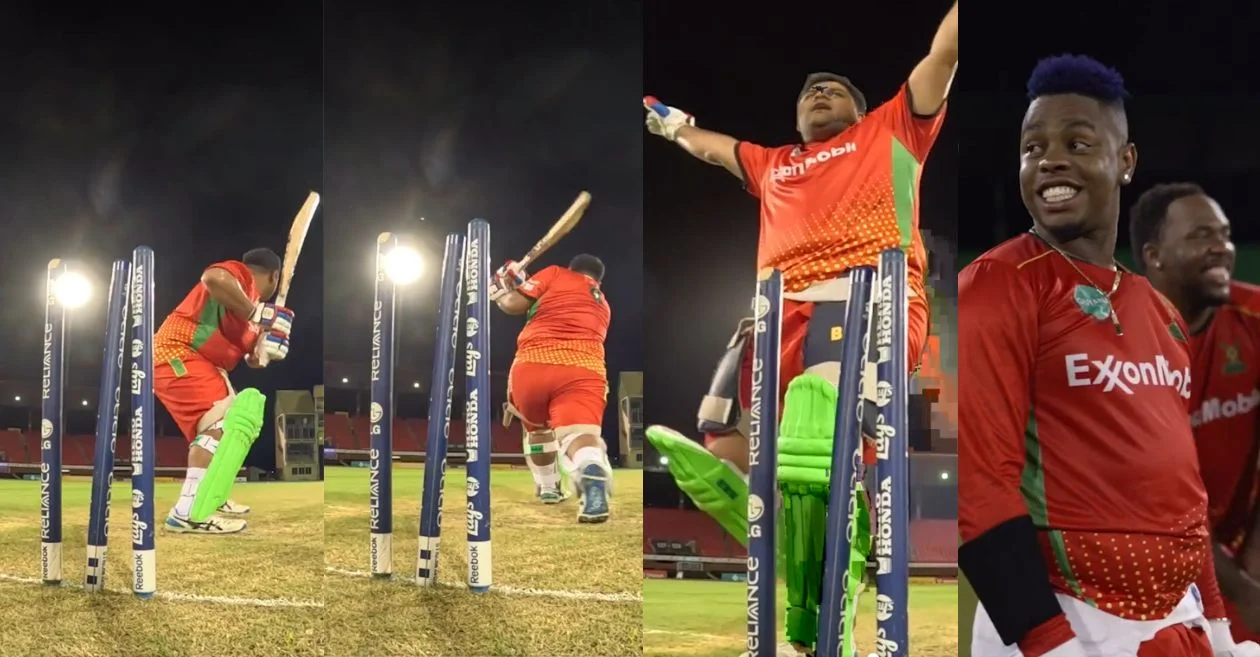 CPL 2023 [WATCH]: Shimron Hetmyer left in astonishment by Pakistan’s Azam Khan’s remarkable six-hitting display