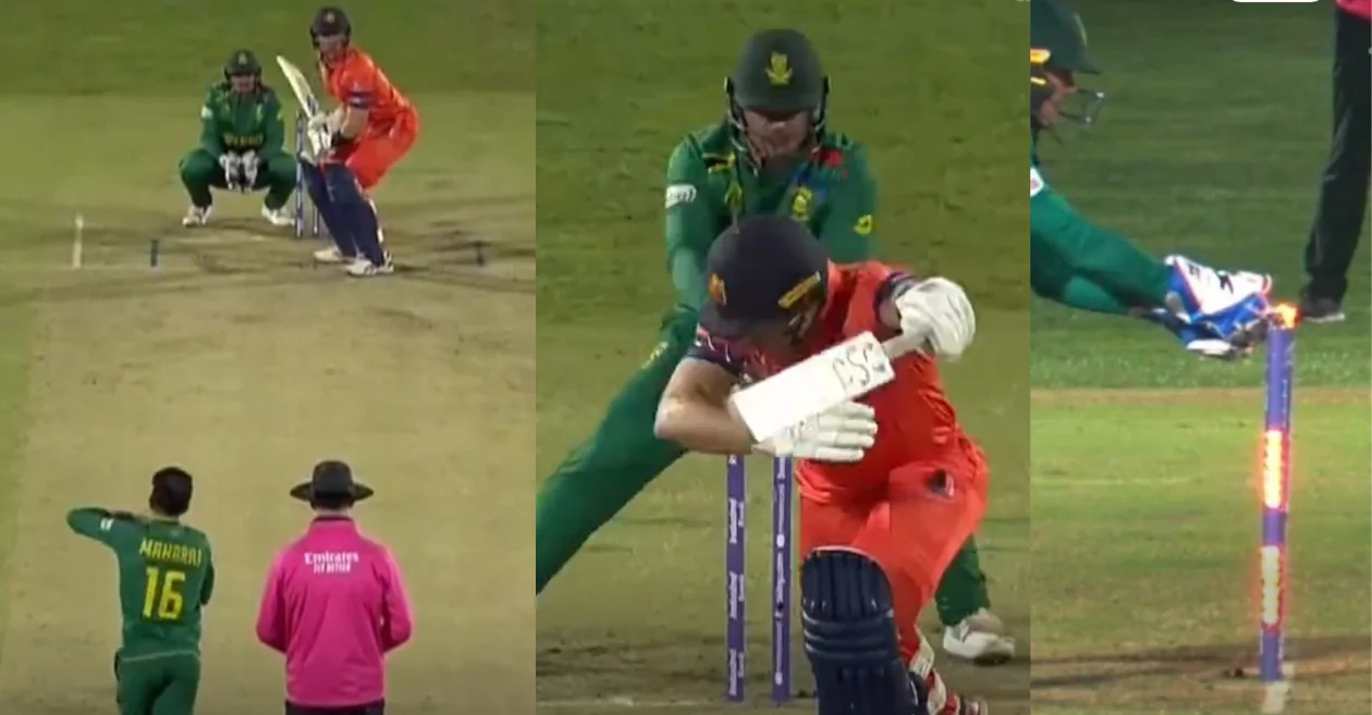 World Cup 2023, SA vs NED [WATCH]: Quinton de Kock’s lightning fast stumping dismisses Logan van Beek