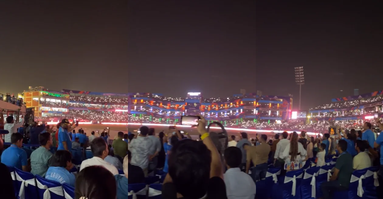 ODI World Cup 2023 [WATCH]: Delhi crowd sings ‘Maa Tujhe Salaam’ in full synchronization during IND vs AFG game