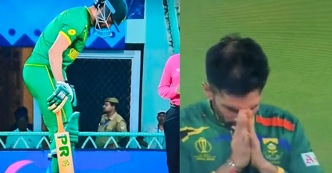 World Cup 2023: South African all-rounder Keshav Maharaj spotted with ‘Om’ sign on his bat