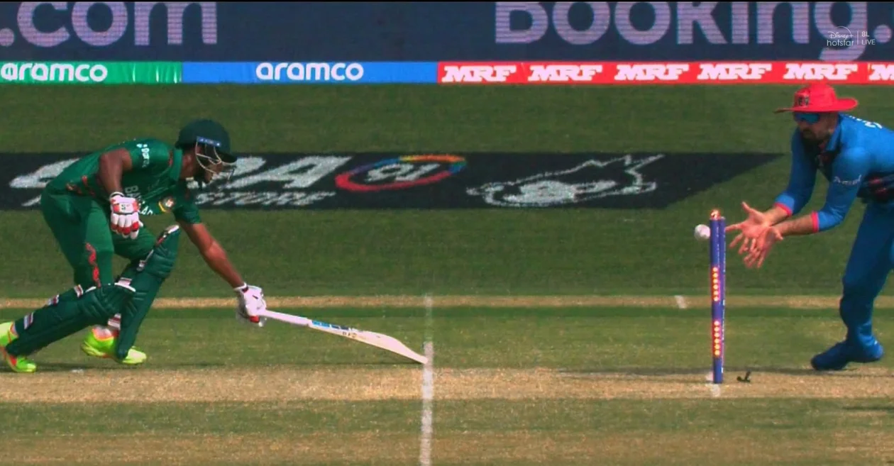 CWC 2023 [WATCH]: Najibullah Zadran hits the bulls eye to dismiss Tanzid Hasan during Bangladesh vs Afghanistan clash