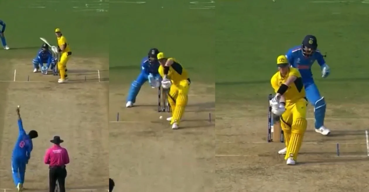 ODI World Cup 2023 [WATCH]: Ravindra Jadeja bamboozles Steve Smith with a beauty in IND vs AUS clash