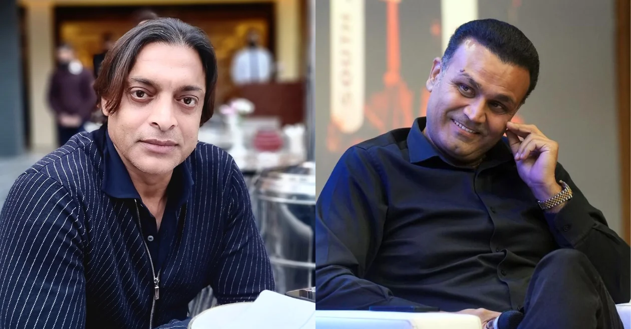 World Cup 2023, IND vs PAK: Virender Sehwag brutally trolls Shoaib Akhtar over “khamosh chokkay” jibe at Team India
