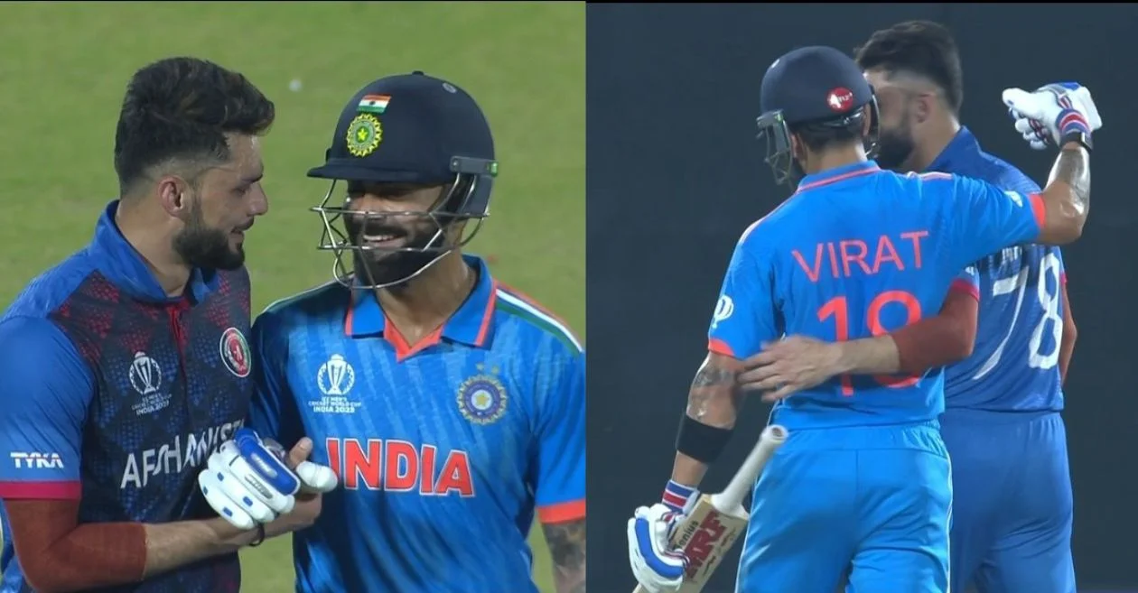 World Cup 2023 [WATCH]: Virat Kohli and Naveen-ul-Haq resolve differences; exchange handshake during IND vs AFG match in Delhi