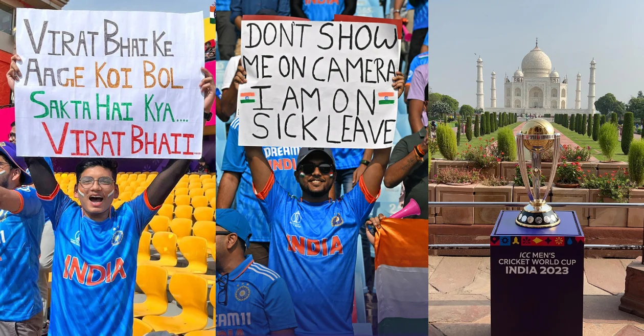 ‘Virat bhai ke aage koi bol sakta hai kya?’: 10 most hilarious and creative placards displayed by the crowd during ODI World Cup 2023