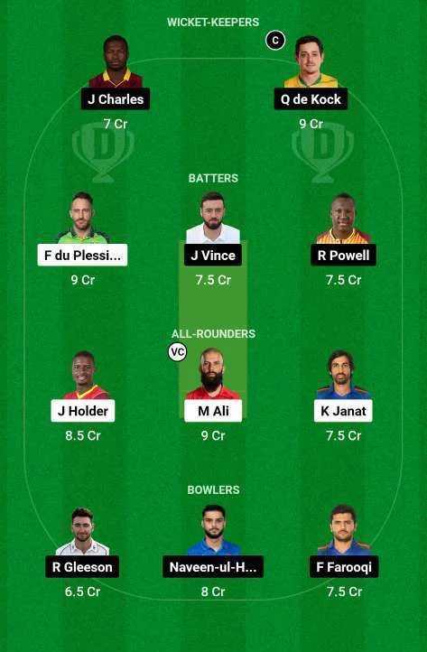 MSA vs DB Dream11 Team for today's match