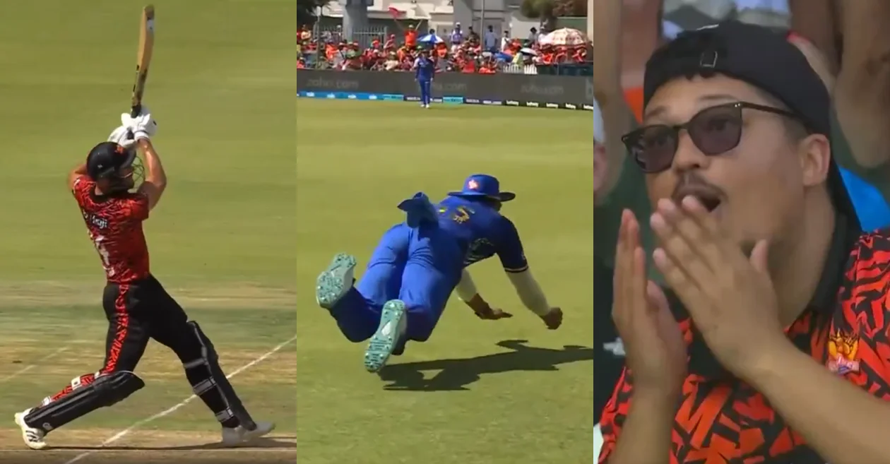 WATCH: Kieron Pollard takes a flying stunner to dismiss Aiden Markram off Kagiso Rabada’s delivery in SA20