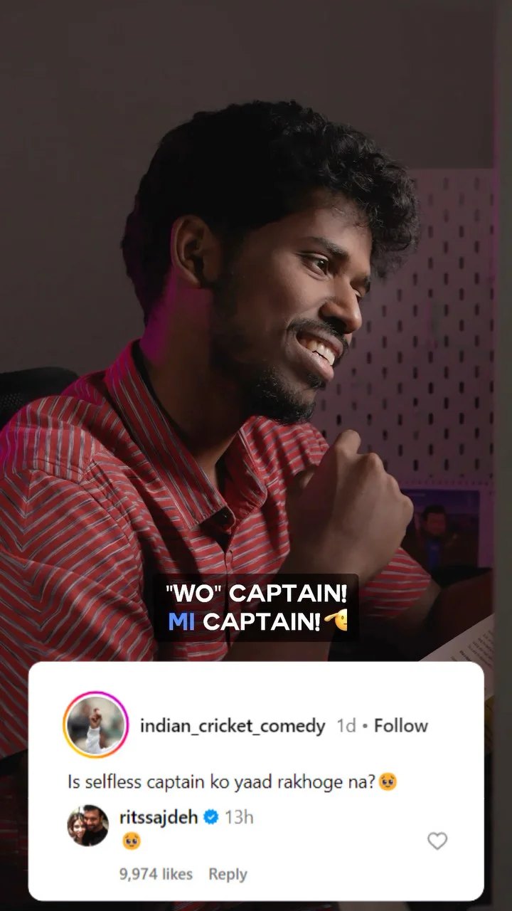 Ritika Sajdeh's comment on the tribute video dedicated to Rohit Sharma