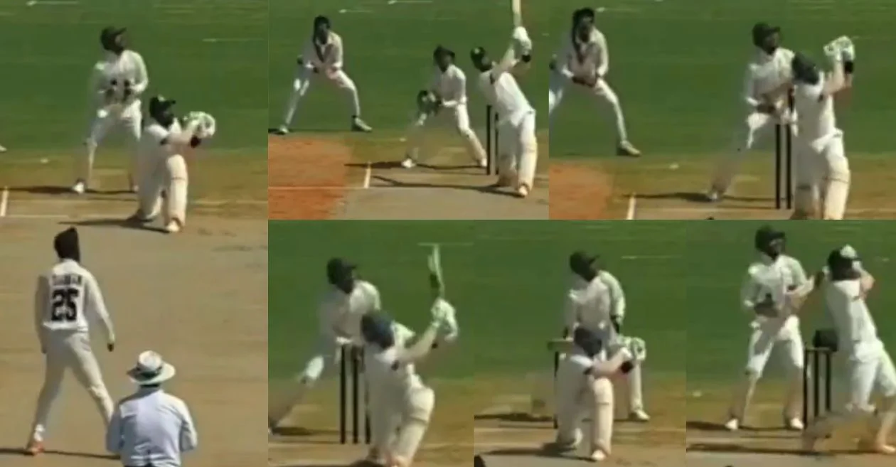WATCH: Vamshhi Krrishna of Andhra Pradesh smashes 6 sixes in an over against Railways in Col CK Nayudu U-23 Trophy 2024