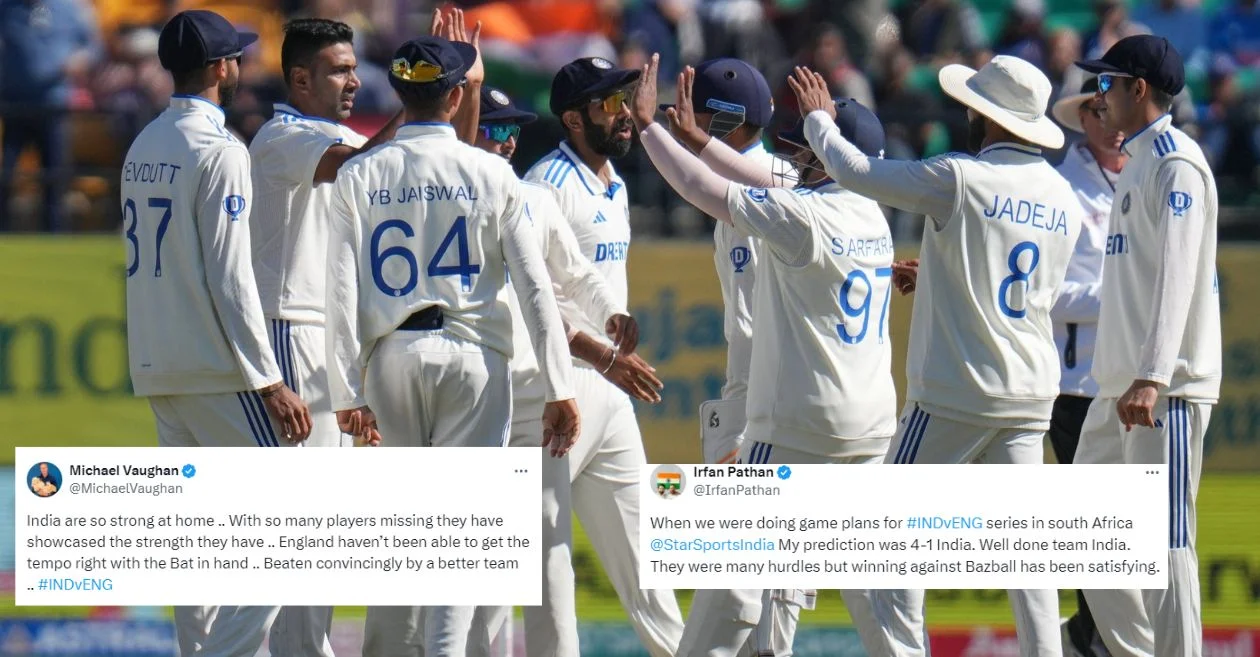 Cricket world erupts as India thrash England in Dharamsala Test to clinch the series 4-1