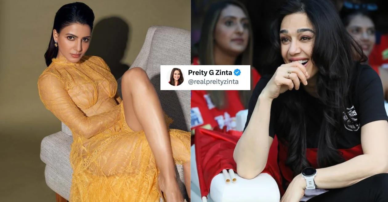 Punjab Kings owner Preity Zinta and CSK fan Samantha Ruth Prabhu engage in banter ahead of IPL 2024