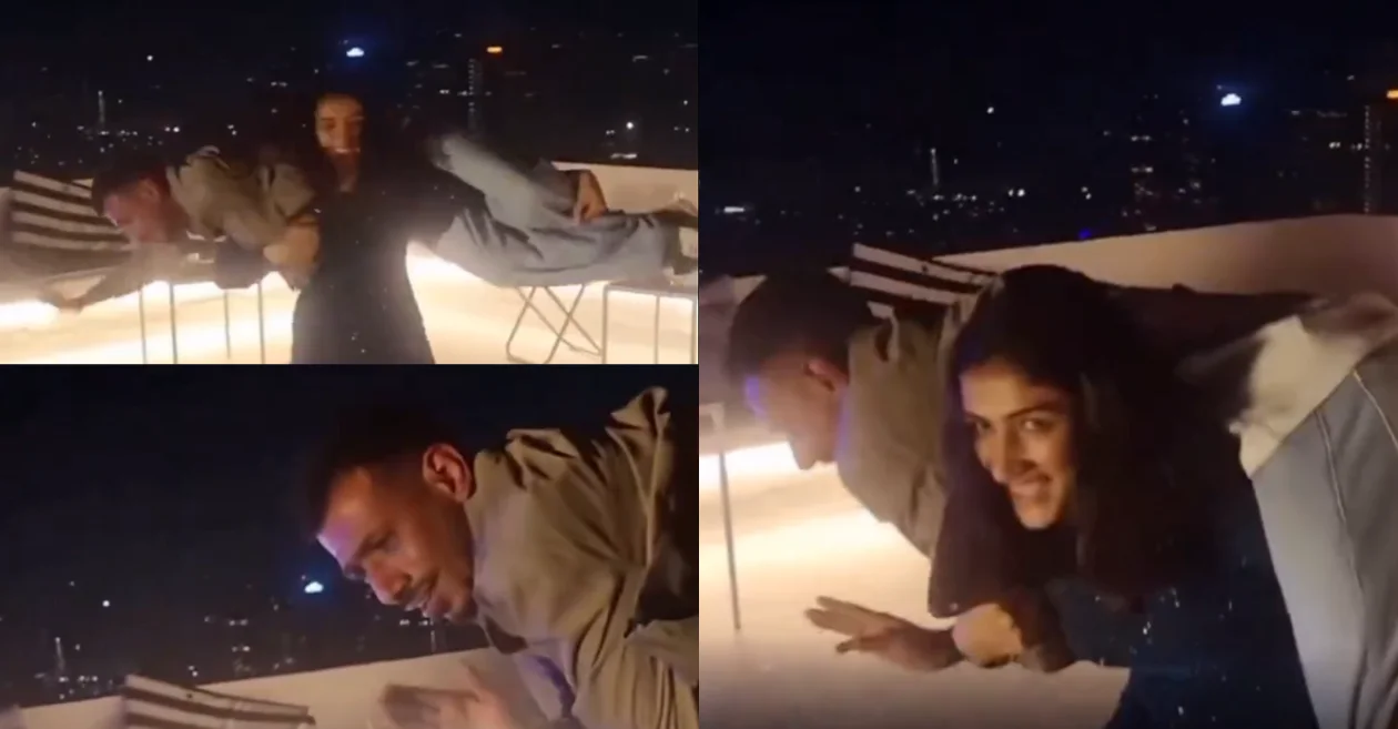 Indian wrestler Sangeeta Phogat lifts Yuzvendra Chahal on shoulders and spins him around; video goes viral