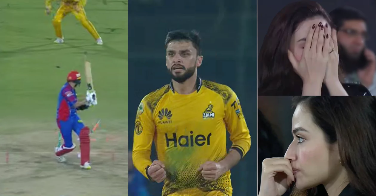 PSL 2024 [WATCH]: Sana Javed’s devastated look after Shoaib Malik’s dismissal goes viral