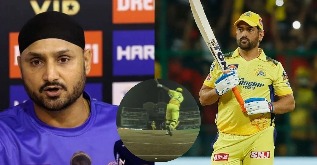 WATCH: “Bahut bada teer nahi maar liya” – Harbhajan Singh loses cool at anchor for praising MS Dhoni’s one-handed six