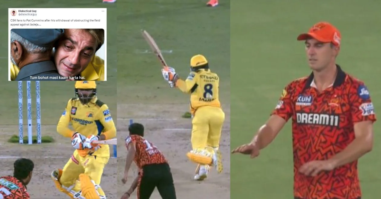 Fans hail Pat Cummins as he withdraws ‘obstructing the field’ appeal against Ravindra Jadeja | IPL 2024, SRH vs CSK