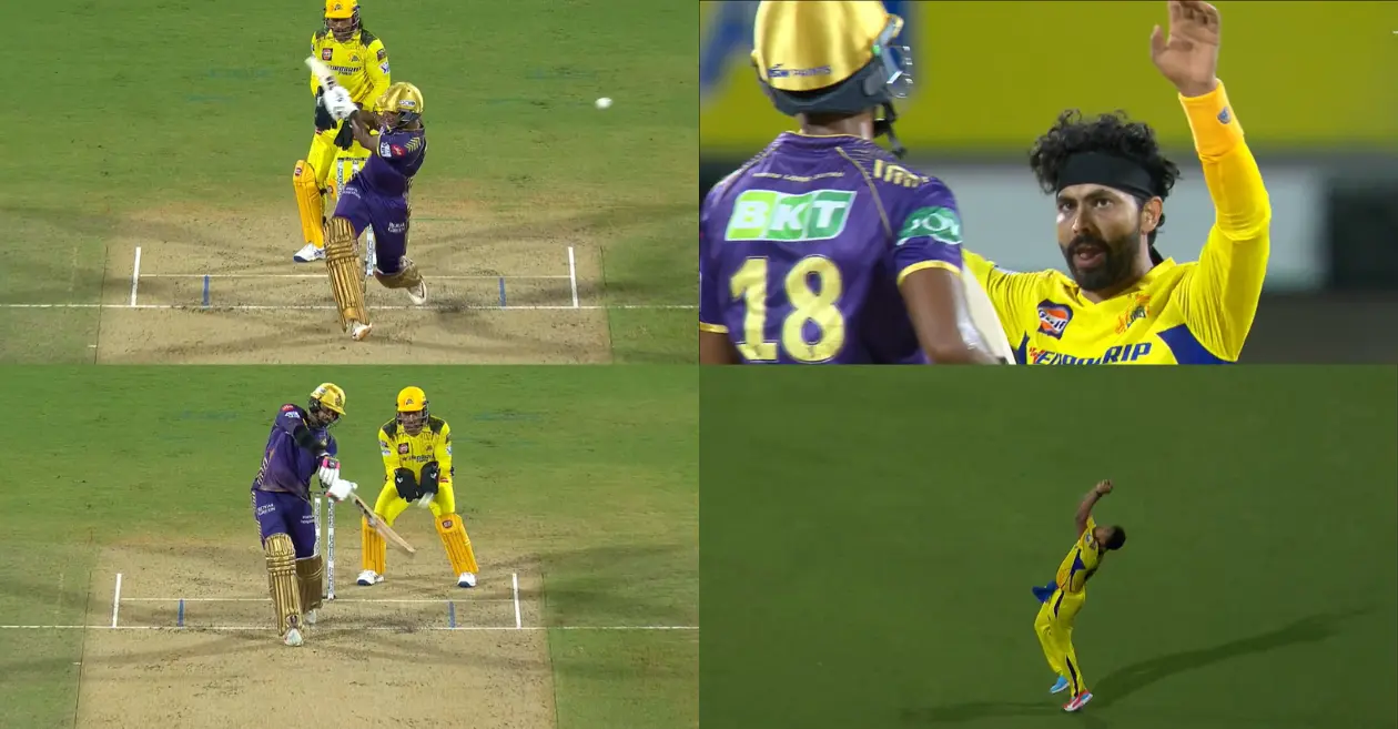 IPL 2024 [WATCH] Ravindra Jadeja weaves magic to remove Sunil Narine and Angkrish Raghuvanshi during CSK vs KKR clash