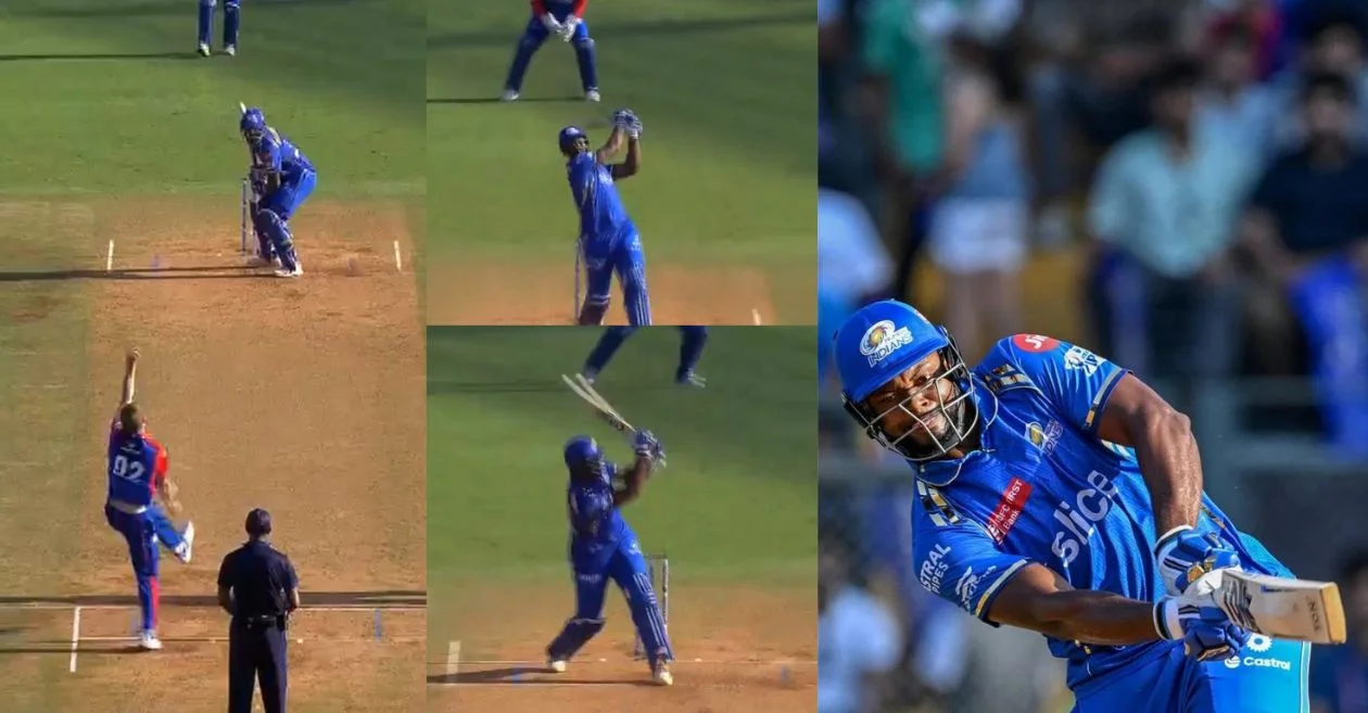 WATCH: Romario Shepherd unleashes a brutal assault on Anrich Nortje during IPL 2024’s most expensive over