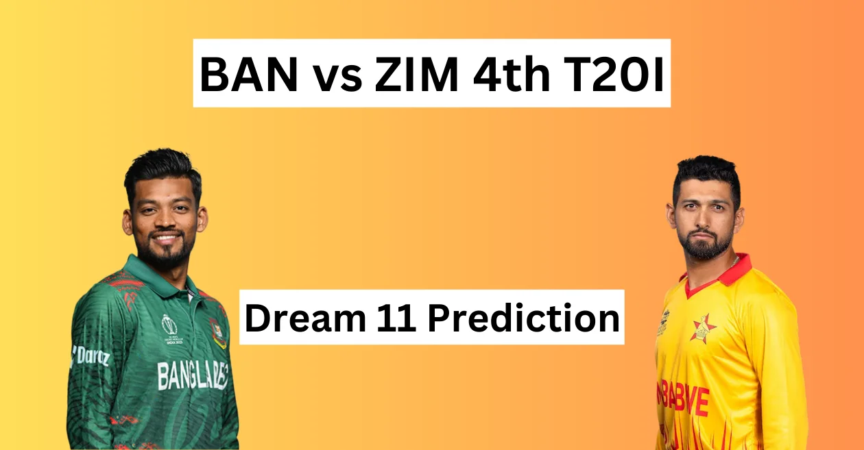 BAN vs ZIM 2024, 4th T20I: Match Prediction, Dream11 Team, Fantasy Tips & Pitch Report | Bangladesh vs Zimbabwe
