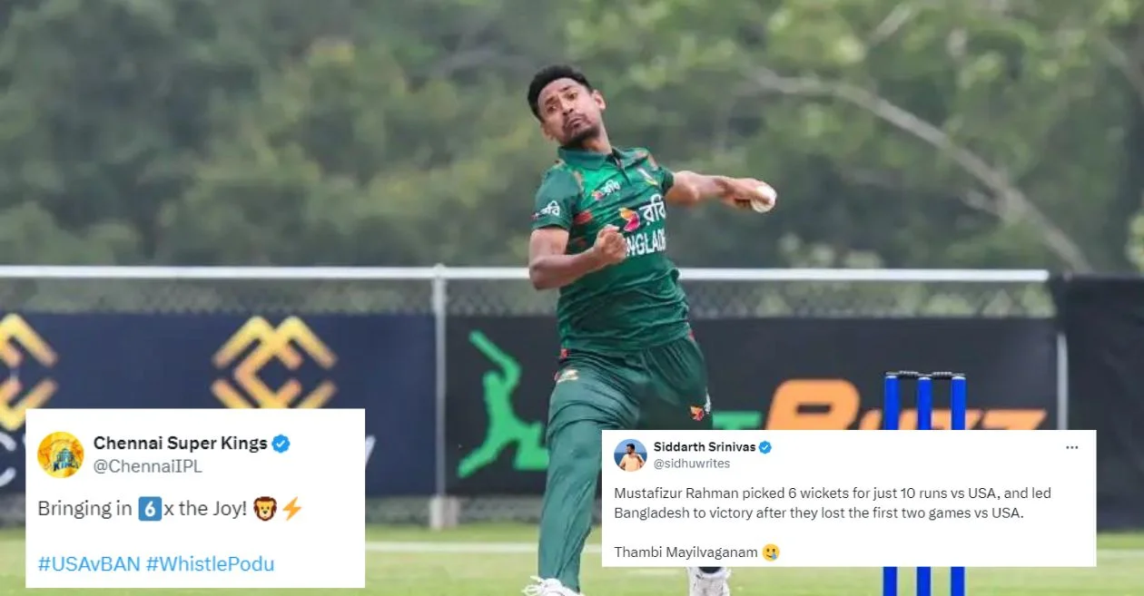 Twitter reactions: Mustafizur Rahman’s 6-fer helps Bangladesh beat USA in 3rd T20I to avoid series whitewash