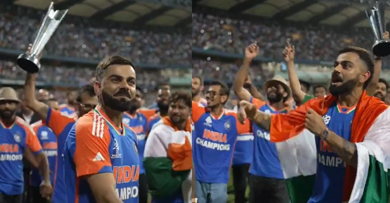 WATCH: ‘Vande Mataram’ echoes at Wankhede as Virat Kohli commands Team India’s lap of honour