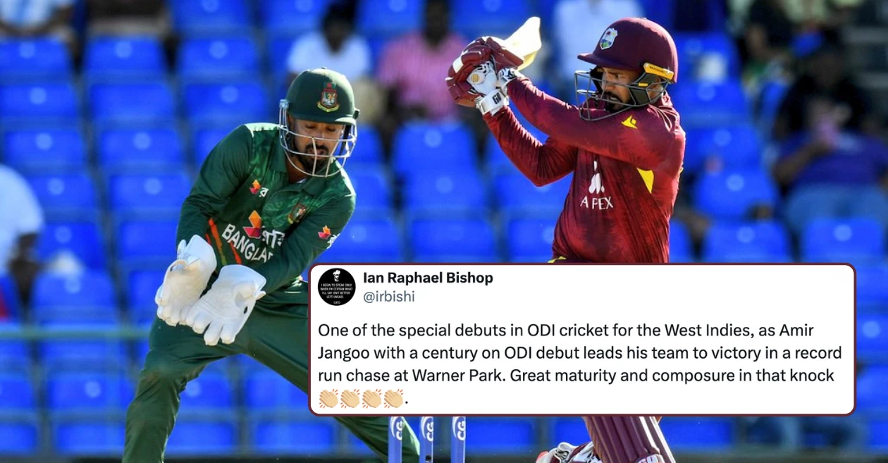 Amir Jangoo’s century on international debut powers West Indies to an ODI series sweep against Bangladesh