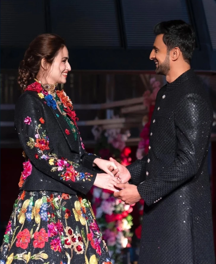 Sana Javed with Shoaib Malik
