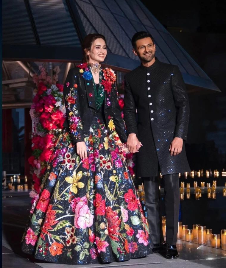 Sana Javed with Shoaib Malik