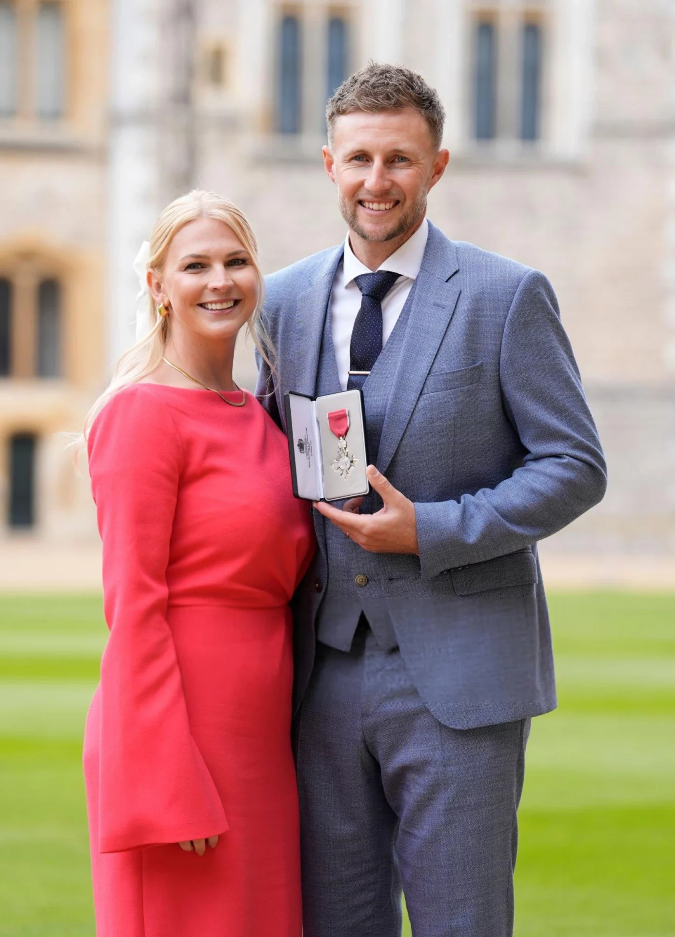 Joe Root and his wife
