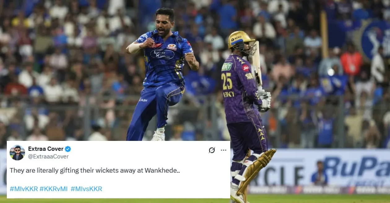 Fans go wild as Kolkata Knight Riders crumble to lowest total against Mumbai Indians in IPL 2025
