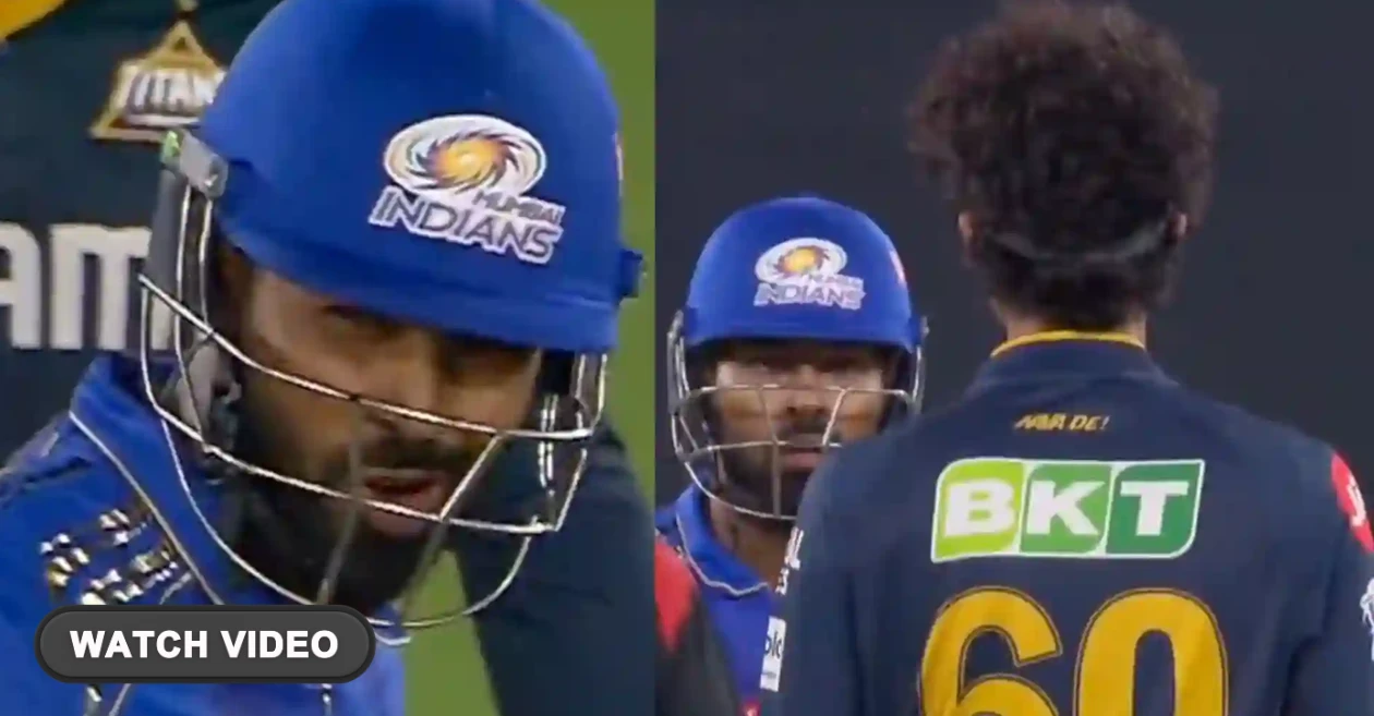 WATCH: “F*** off” – Hardik Pandya indulge in an ugly face-off with Sai Kishore during GT vs MI 2025 IPL clash