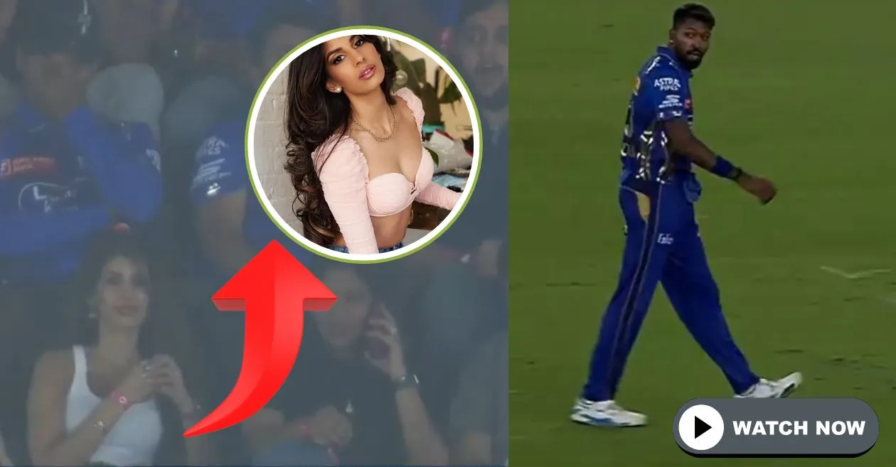 WATCH: Hardik Pandya’s alleged girlfriend Jasmin Walia spotted in the stands during GT vs MI 2025 IPL clash