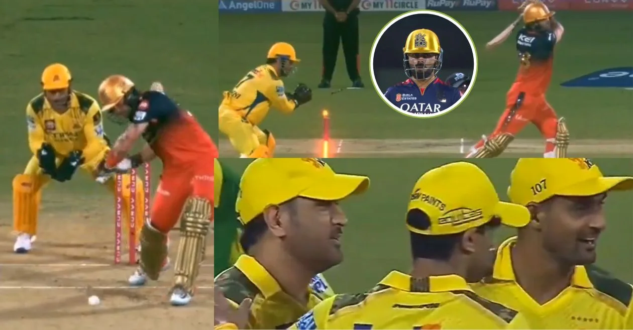 CSK vs RCB [WATCH]: Virat Kohli left speechless as MS Dhoni’s quick stumping removes Phil Salt in the IPL 2025
