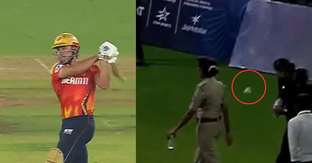 WATCH: Marcus Stoinis’ flat six hits a female security guard during GT vs PBKS 2025 IPL match