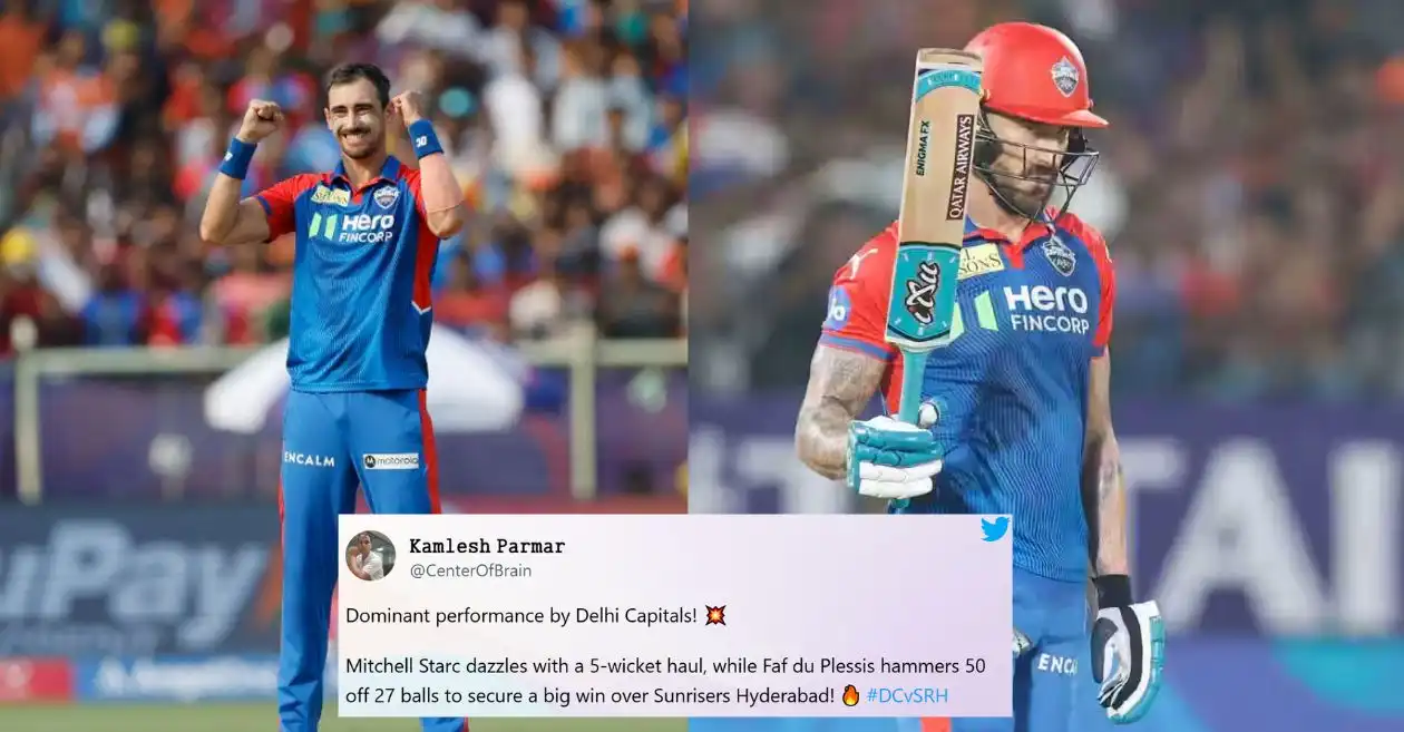 Twitter reactions: Mitchell Starc, Faf du Plessis star as DC demolish SRH in Visakhapatnam – IPL 2025