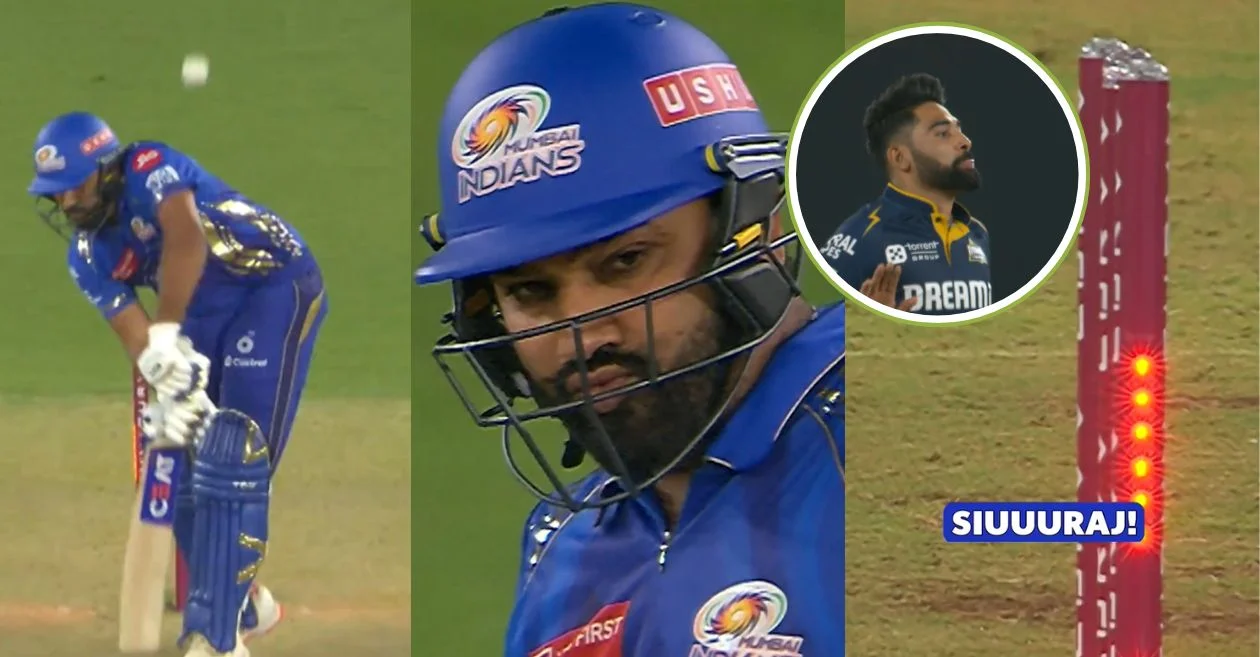 IPL 2025 [WATCH]: Mohammed Siraj’s unplayable delivery ends Rohit Sharma’s stay at the crease during GT vs MI clash