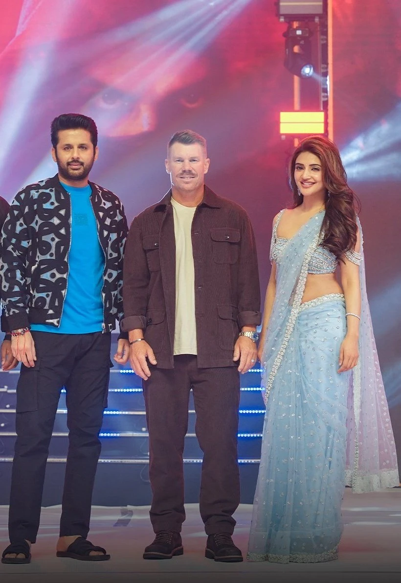 Nithiin, Sreeleela & David Warner