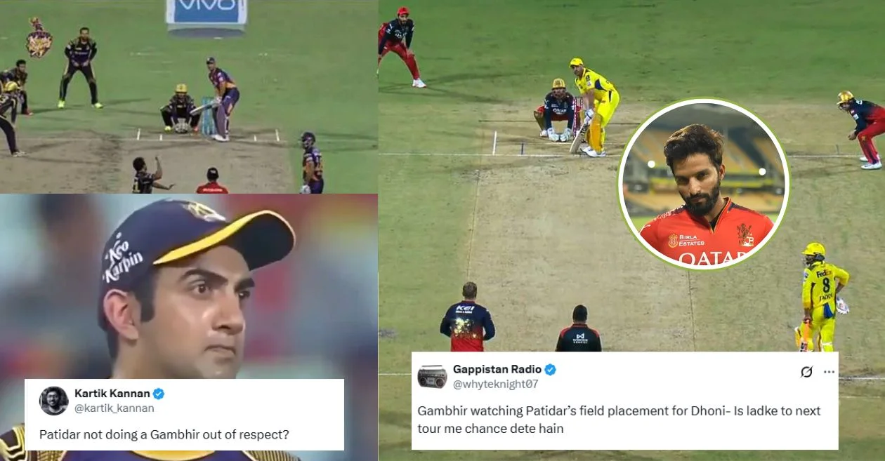 Fans remember Gautam Gambhir as Rajat Patidar sets a ruthless field against MS Dhoni in IPL 2025
