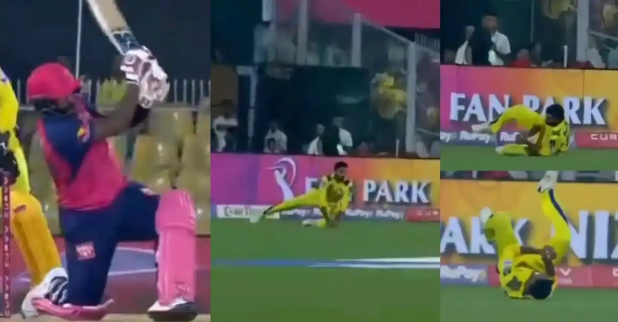 WATCH: Vijay Shankar grabs a splendid low catch to cut short Wanindu Hasaranga’s stay in RR vs CSK clash at IPL 2025